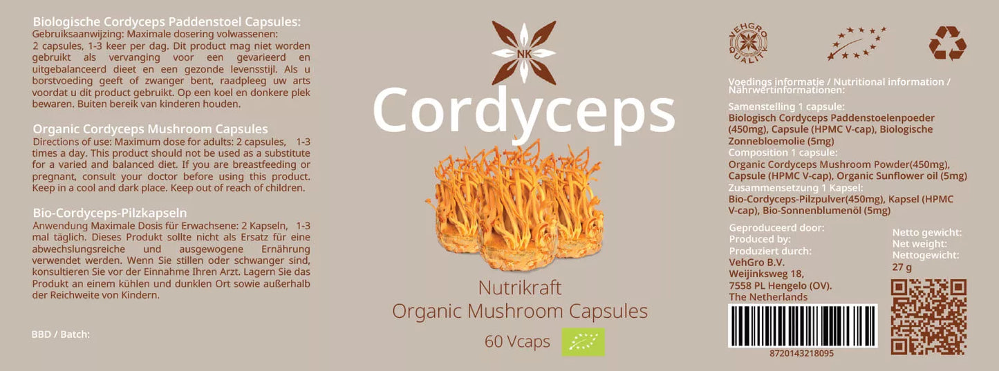 Cordyceps Biologisch 60 Vegan-Capsules