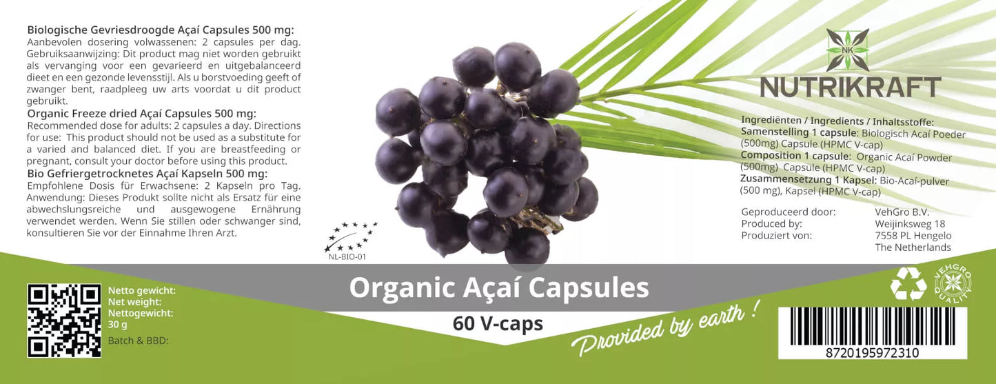 Acai Biologisch 60 Vegan-Capsules