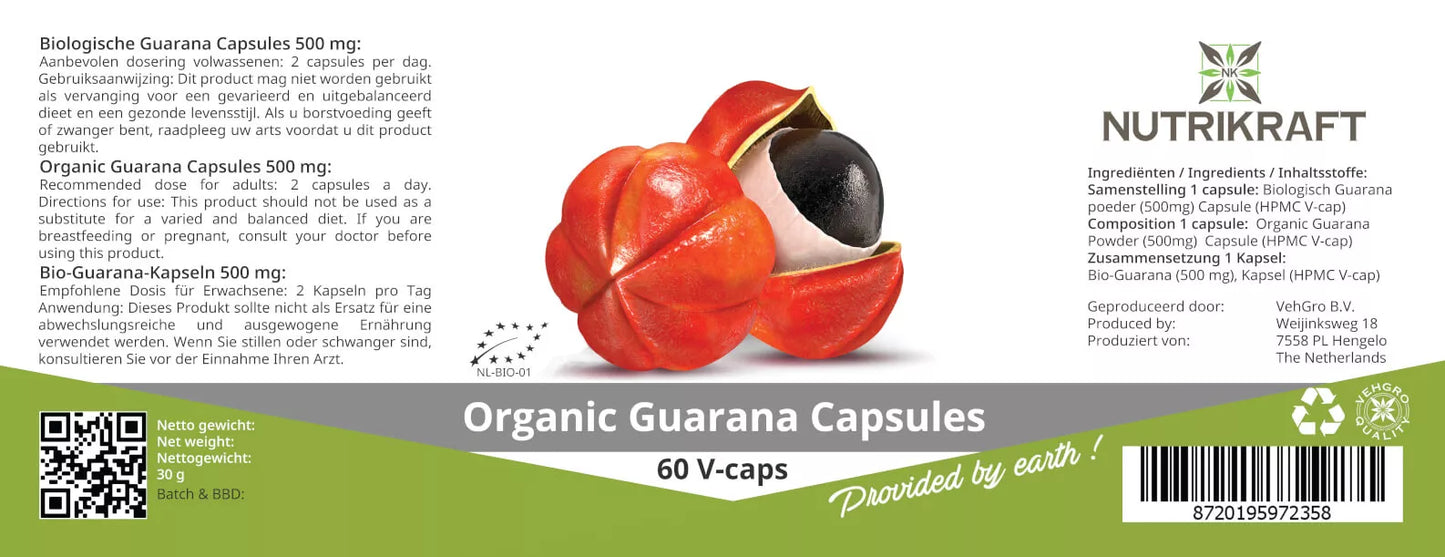 Guarana Biologisch 60 Vegan-Capsules