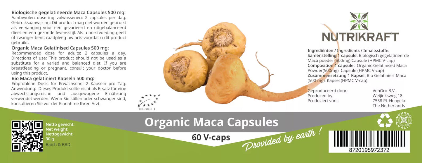 Maca Biologisch 60 Vegan-Capsules