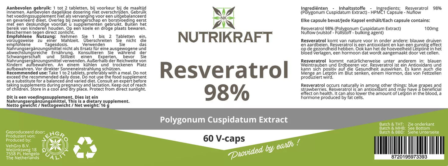 Resveratrol 98% 60 Vegan-Capsules