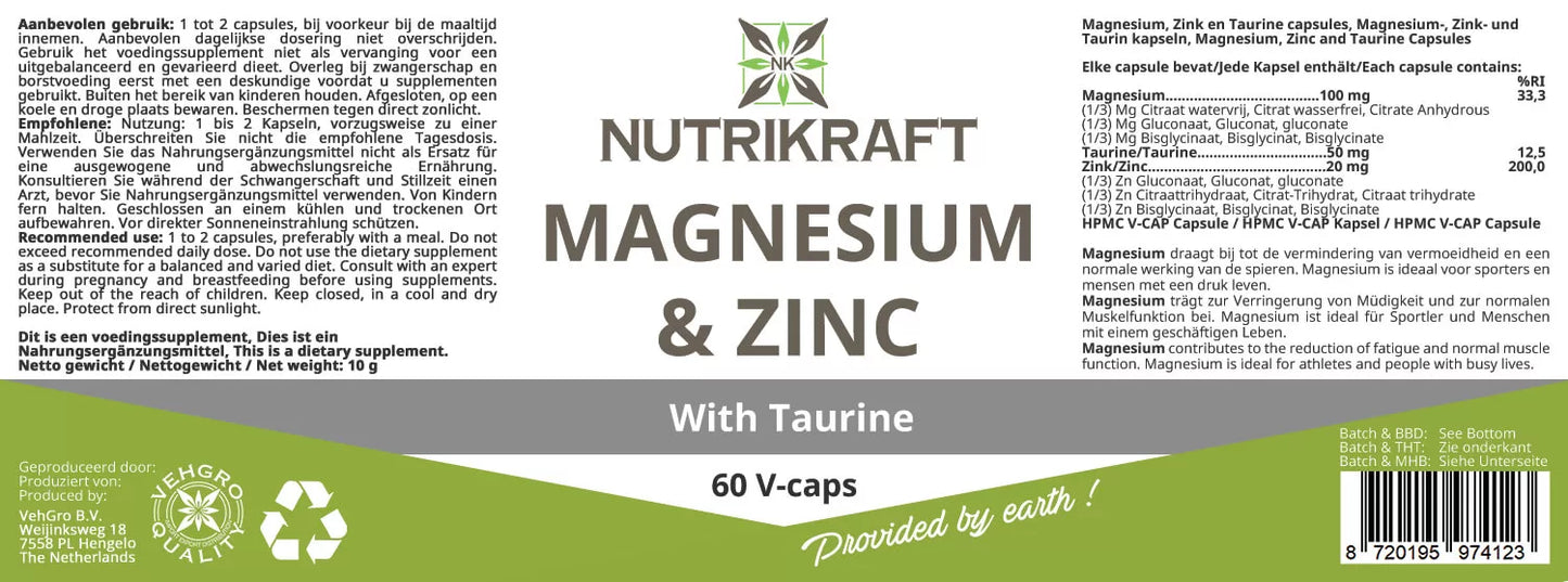 Magnesium & Zink 60 Vegan-Capsules