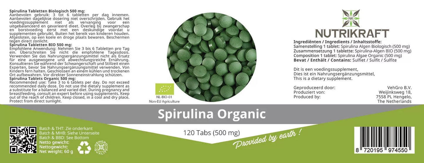 Spirulina Biologisch 120 tabs